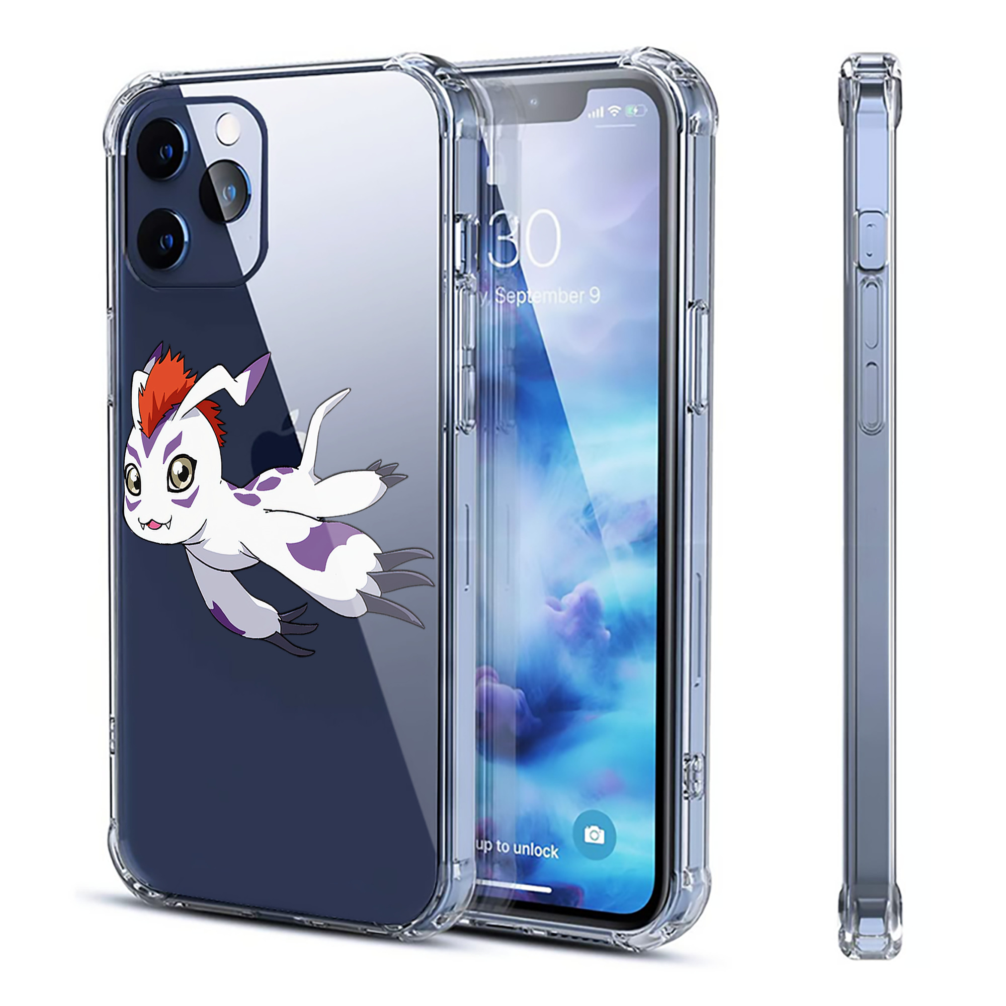 （画像用） Digimon デジタルモンスター/デジモン 【iPhone 12シリーズ対応】透明スマホケース（クリアソフトケース）